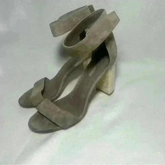 Jeffrey Campbell chunky heels super cute suede open toe heels size 8.5 - Picture 4 of 7
